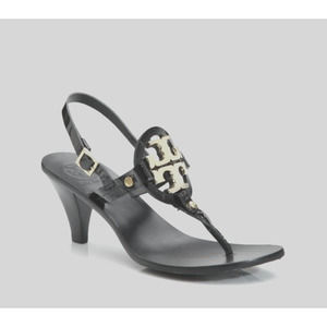 Tory Burch Black and White Sandals